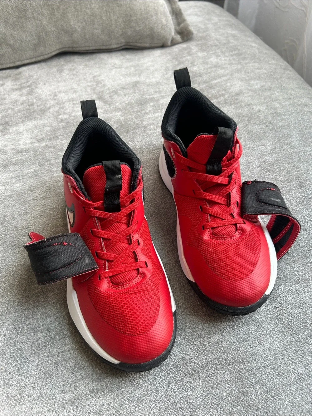 Nike kids red basketball athletic sneakers size 5.5y